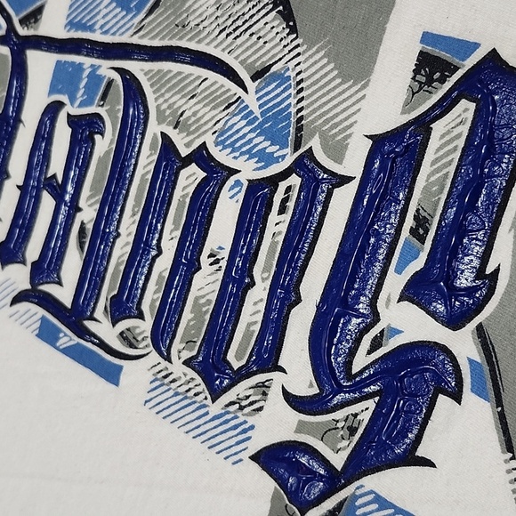 VINTAGE SOUTHPOLE RAISED LOGO MCMXCI WHITE CREW-NECK TEE-SHIRT - Picture 7 of 16